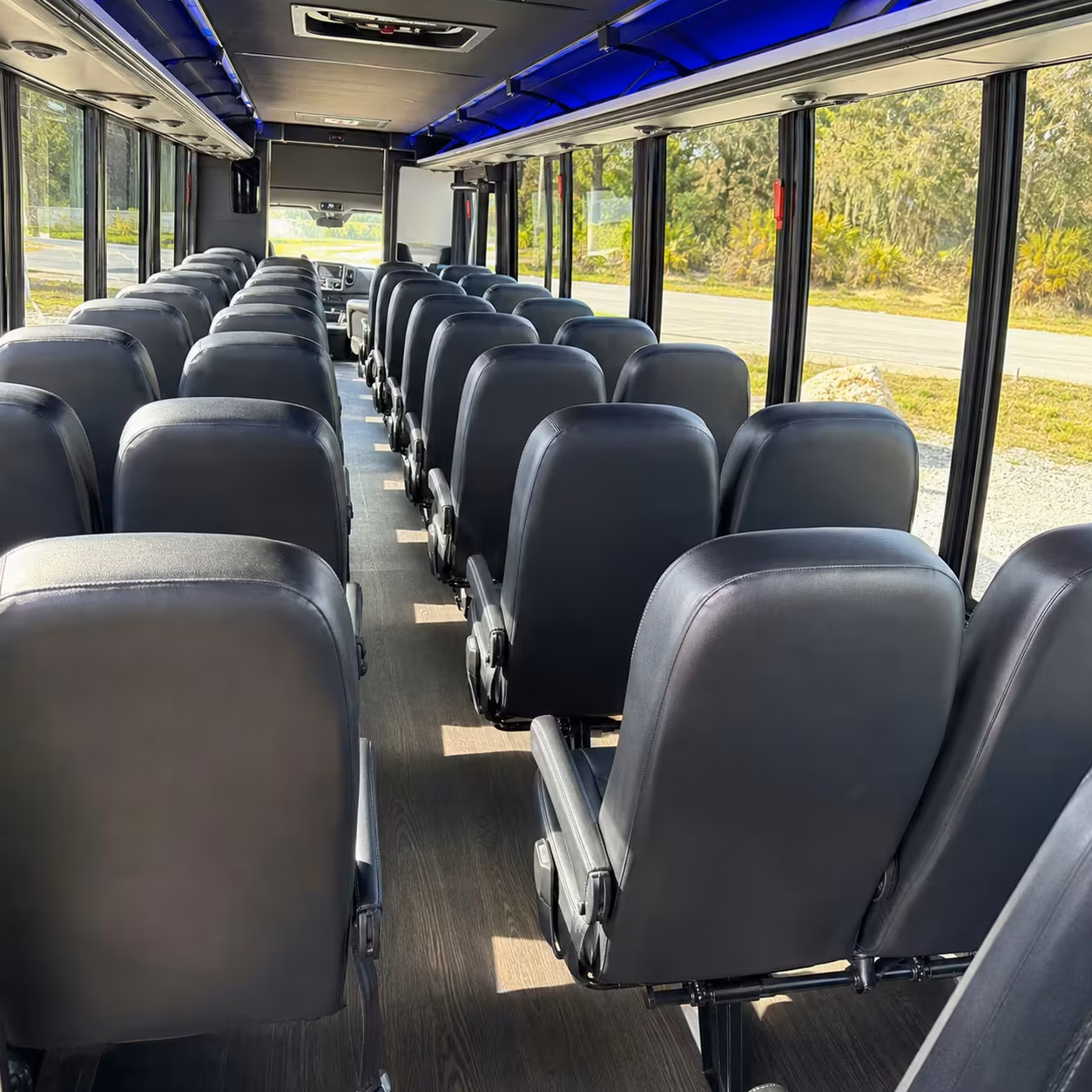 28 passenger minibus interior