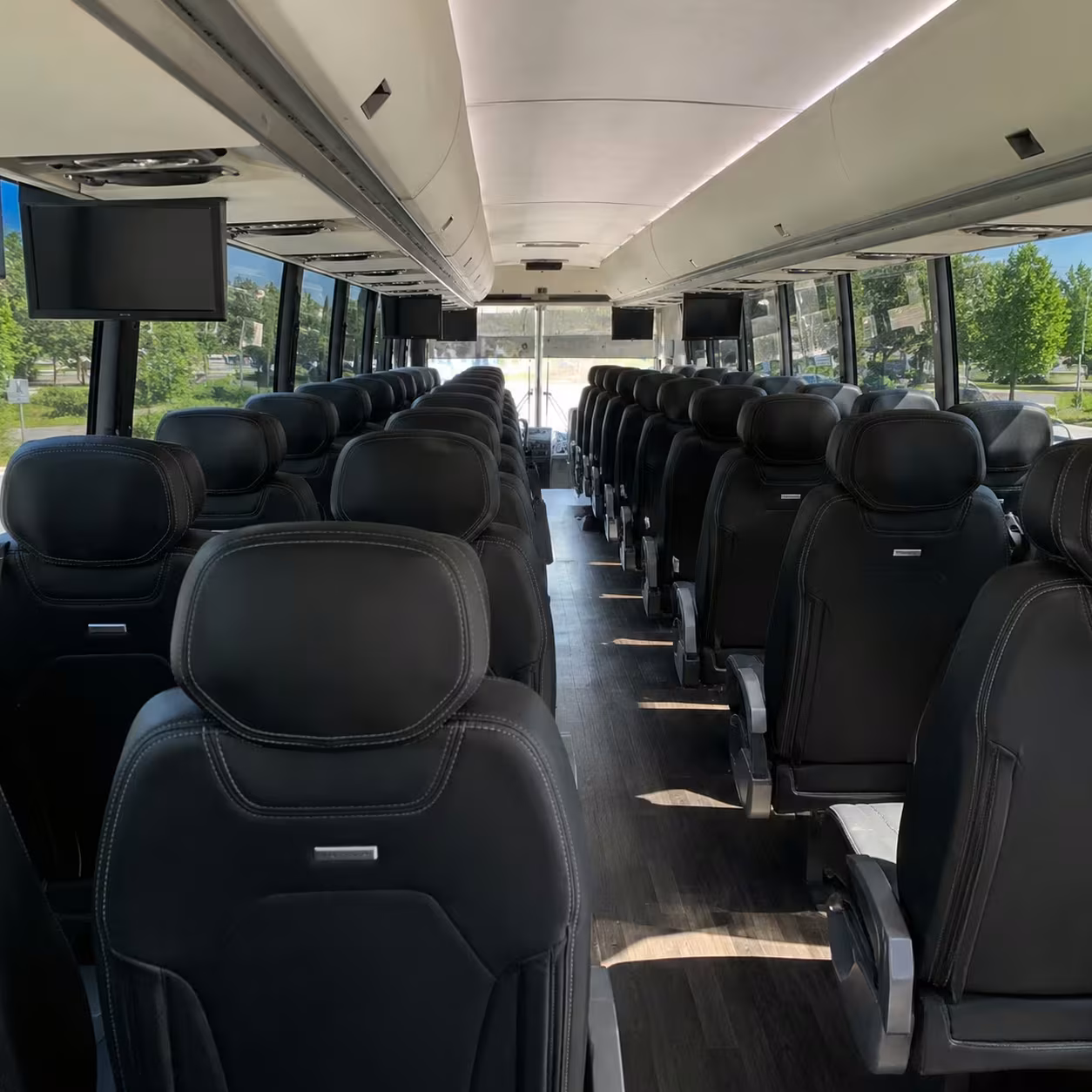 hoover 56 passenger charter bus rental